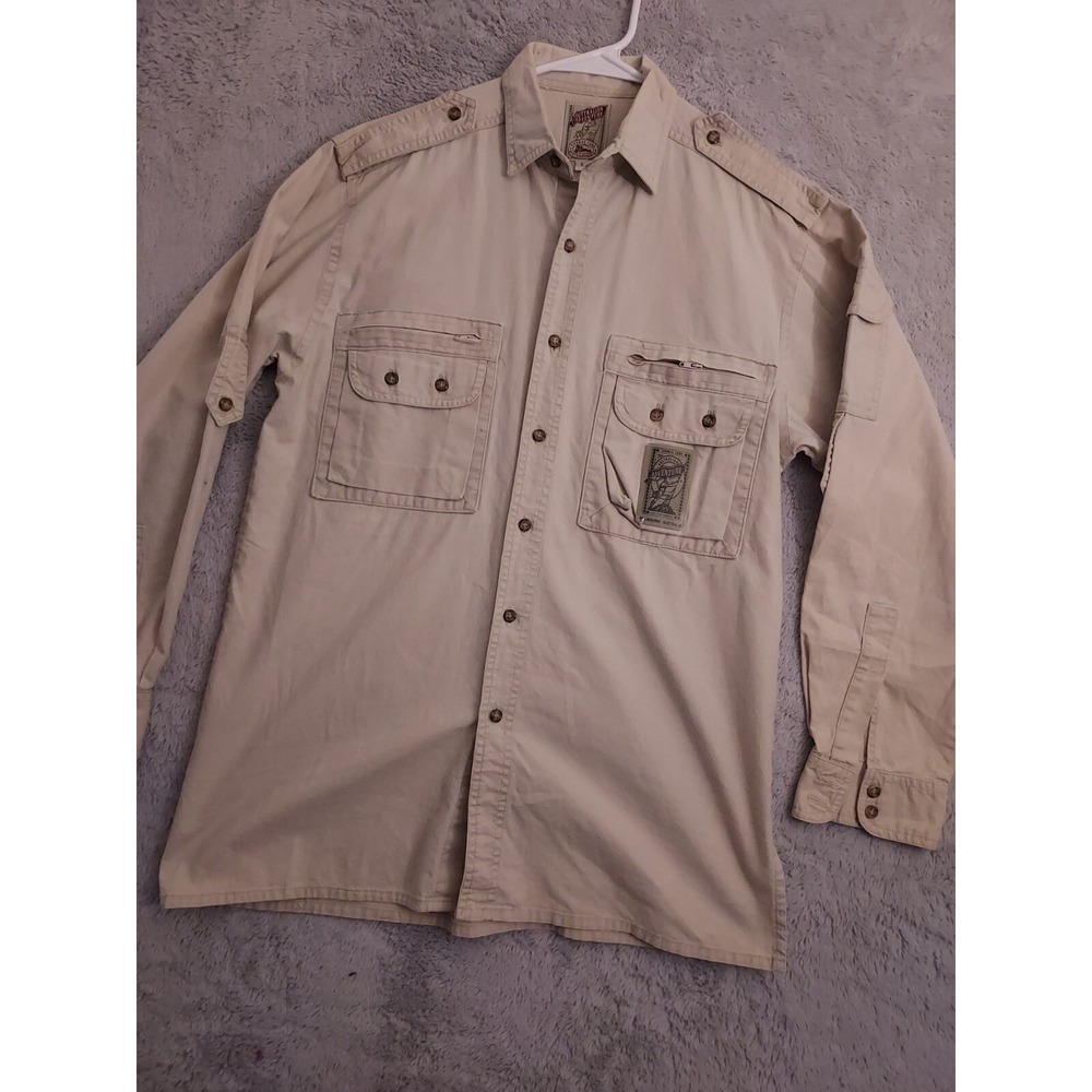 Thomas Cook Shirt Mens Small Australian Adventure Safari Outback Epaulet Hunting
